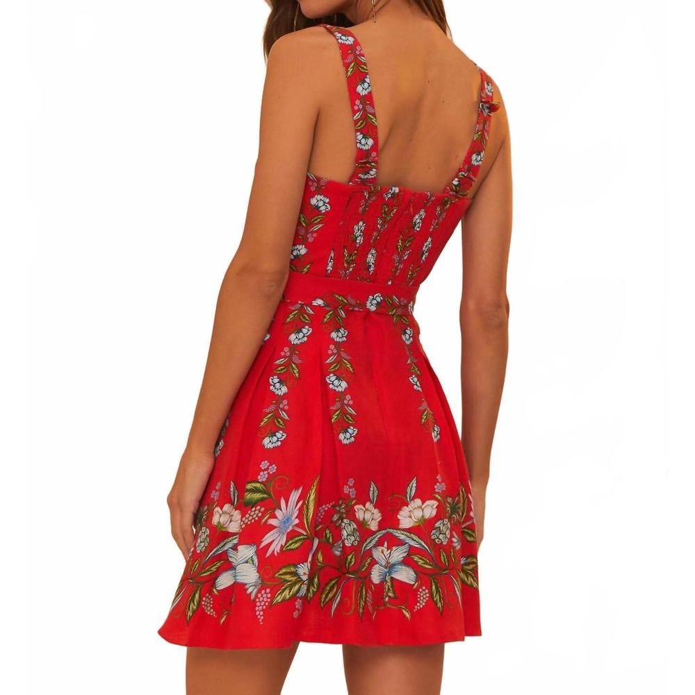 NEW FARM RIO sweet bloom bouquet mini dress in red - Picture 2 of 2